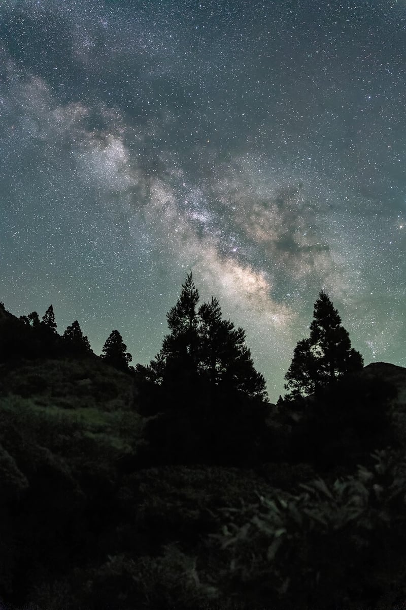 Milky Way over a mountain lake